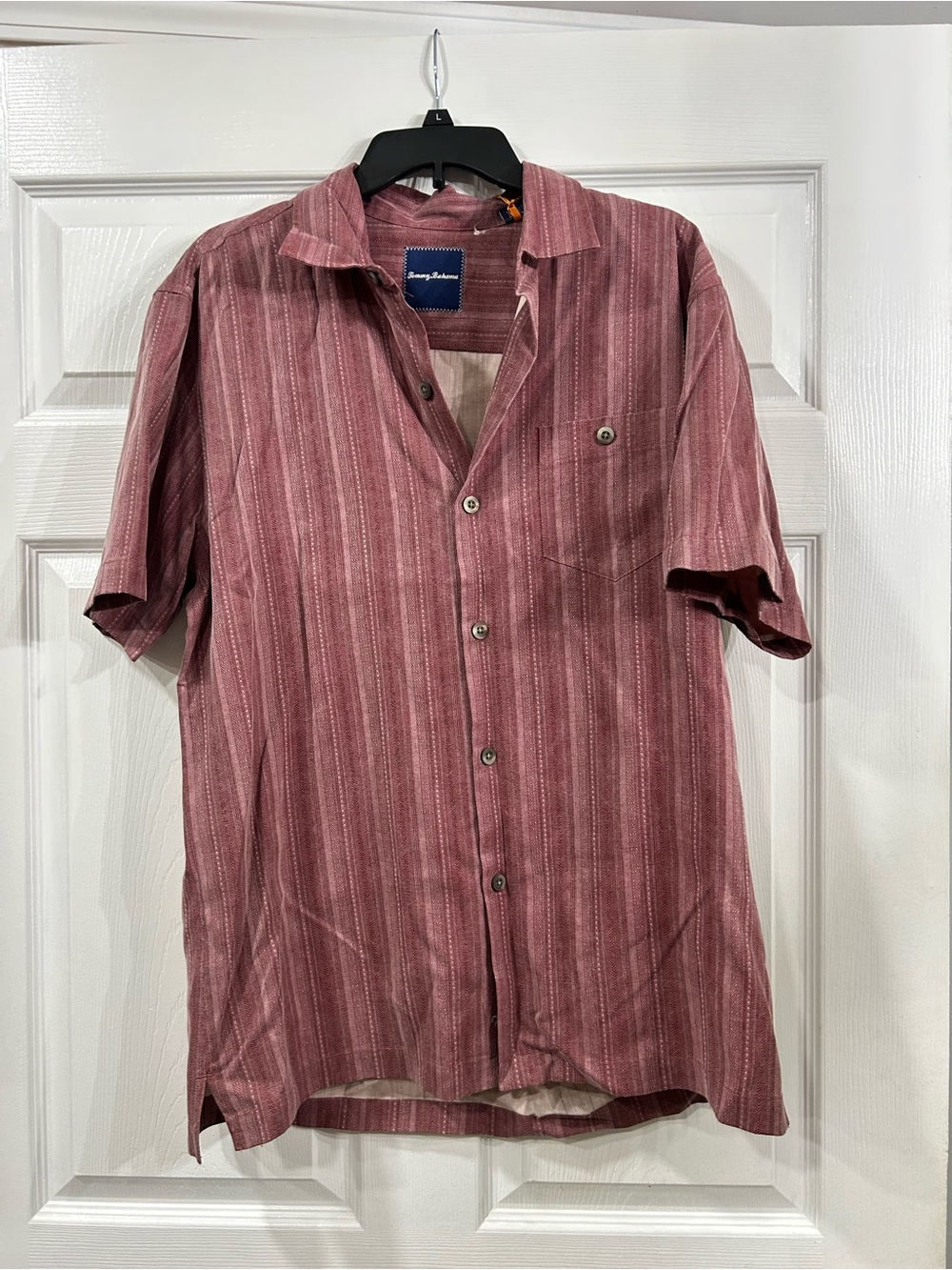 Tommy Bahama Men's Short-Sleeve shirt and 4 additional shirts. Brand and size ar
